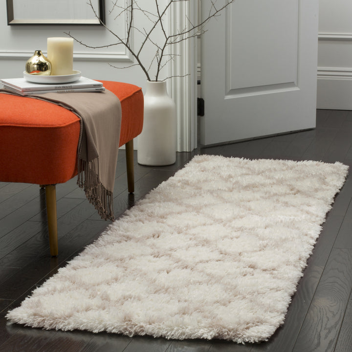 SAFAVIEH Indie Shag Collection SGI322G Ivory/Mushroom Rug Image 2