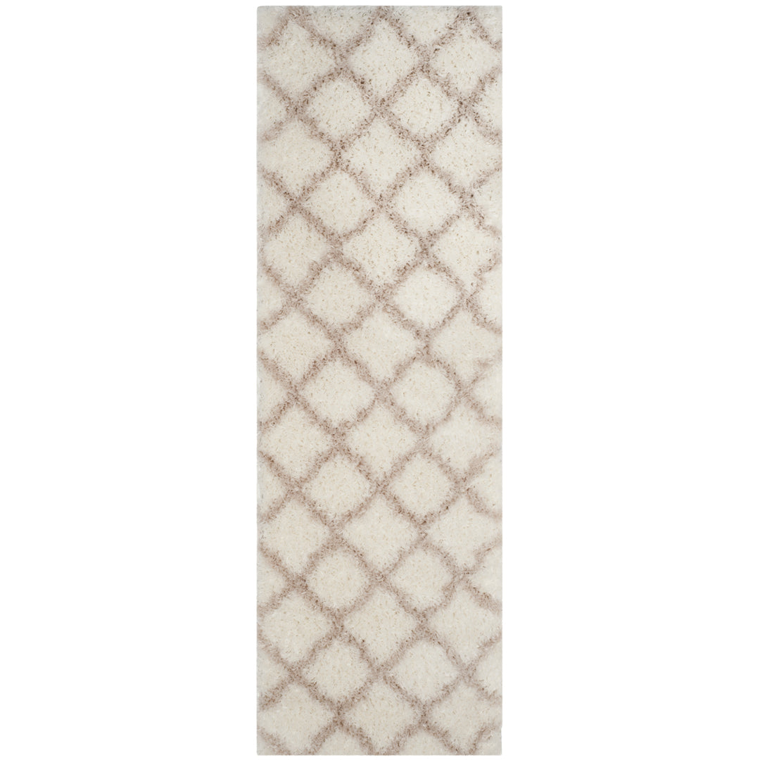 SAFAVIEH Indie Shag Collection SGI322G Ivory/Mushroom Rug Image 3