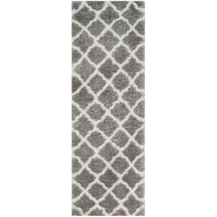 SAFAVIEH Indie Shag Collection SGI322B Grey / Ivory Rug Image 3