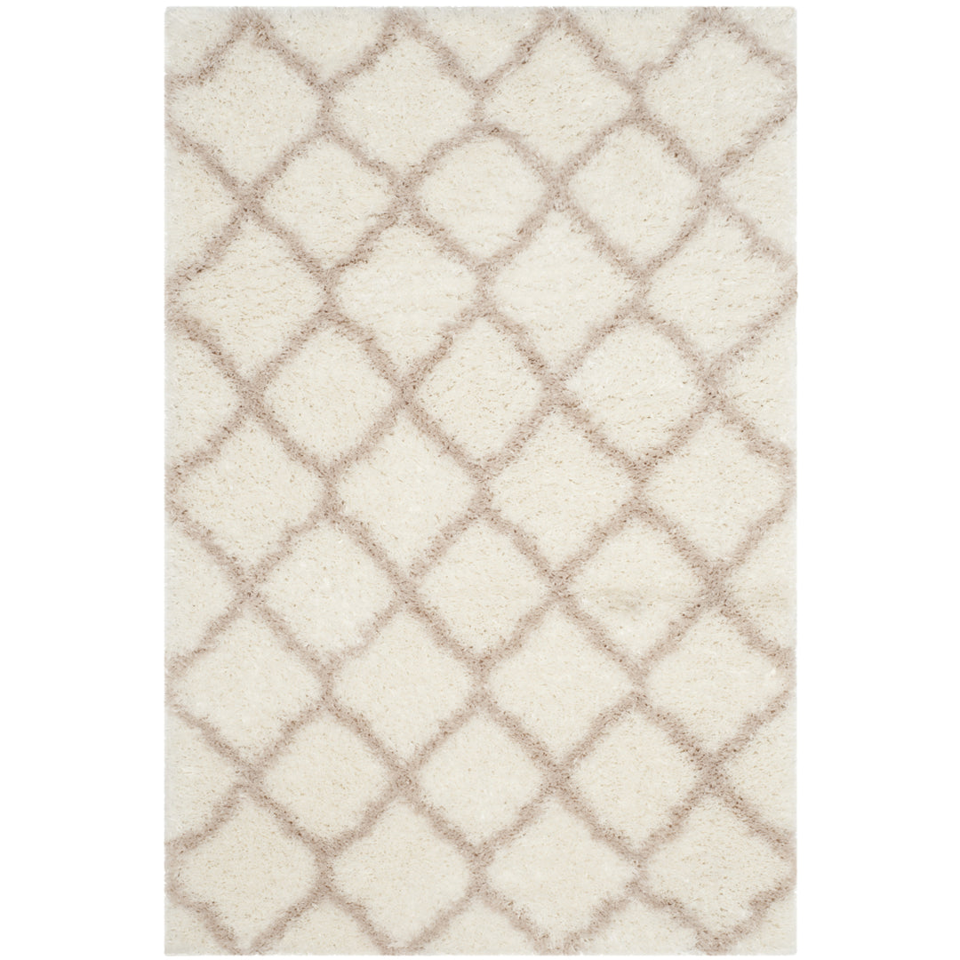 SAFAVIEH Indie Shag Collection SGI322G Ivory/Mushroom Rug Image 5