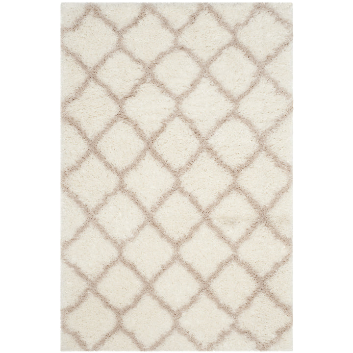 SAFAVIEH Indie Shag Collection SGI322G Ivory/Mushroom Rug Image 5