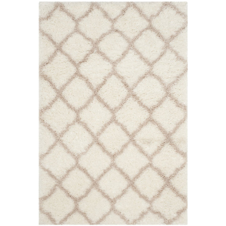 SAFAVIEH Indie Shag Collection SGI322G Ivory/Mushroom Rug Image 1