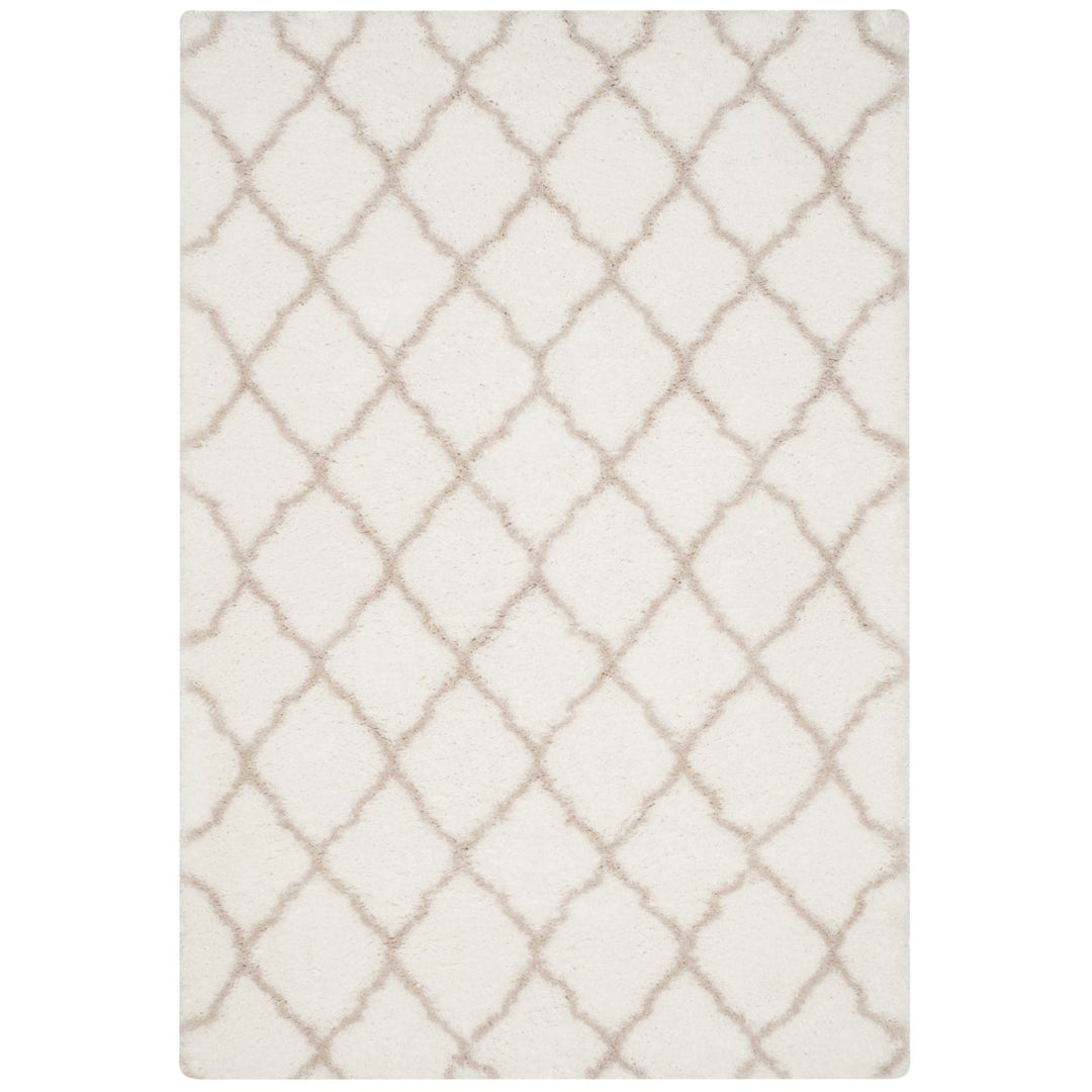 SAFAVIEH Indie Shag Collection SGI322G Ivory/Mushroom Rug Image 1