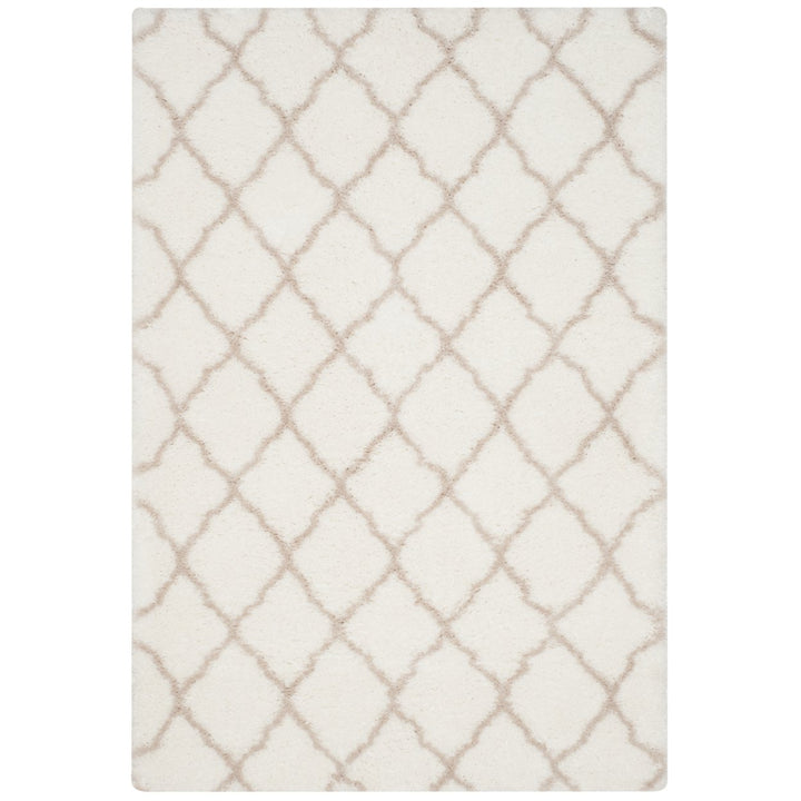 SAFAVIEH Indie Shag Collection SGI322G Ivory/Mushroom Rug Image 1