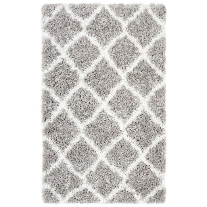 SAFAVIEH Indie Shag Collection SGI322B Grey / Ivory Rug Image 1