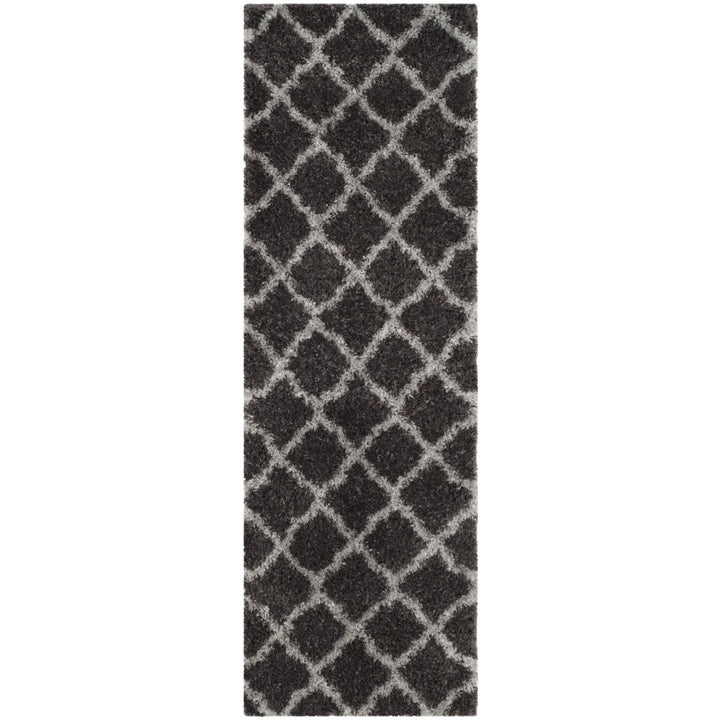 SAFAVIEH Indie Shag Collection SGI322D Dark Grey/Grey Rug Image 1