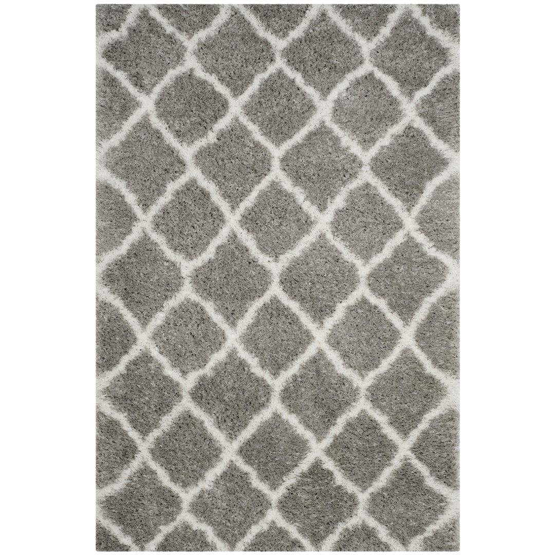 SAFAVIEH Indie Shag Collection SGI322B Grey / Ivory Rug Image 8