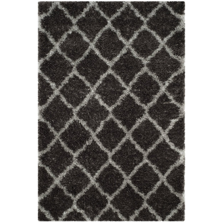 SAFAVIEH Indie Shag Collection SGI322D Dark Grey/Grey Rug Image 1