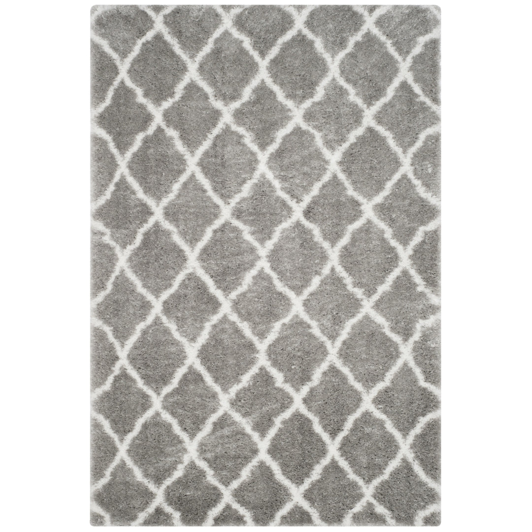 SAFAVIEH Indie Shag Collection SGI322B Grey / Ivory Rug Image 9