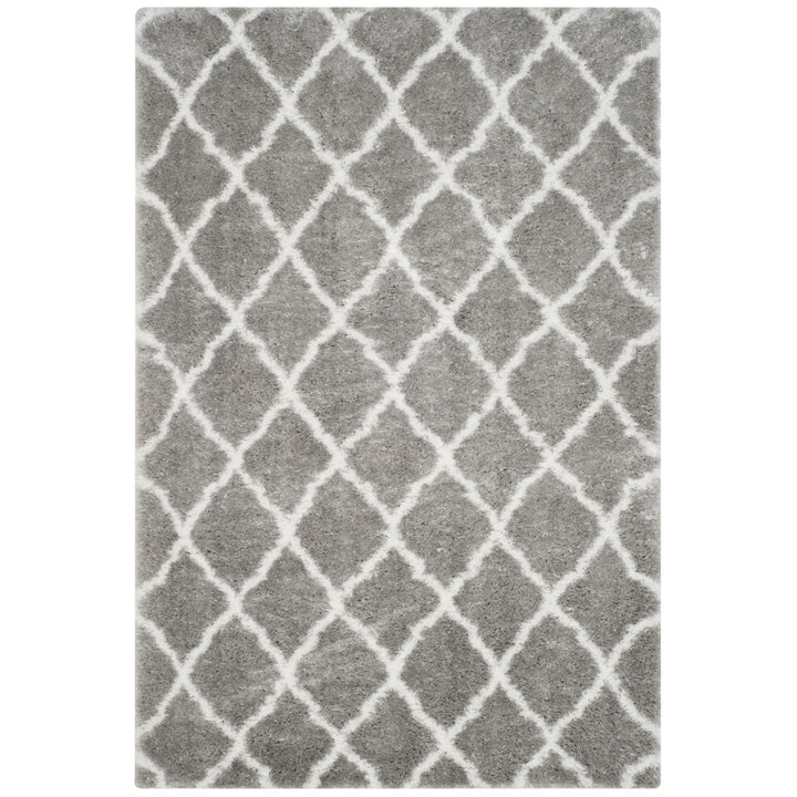 SAFAVIEH Indie Shag Collection SGI322B Grey / Ivory Rug Image 9