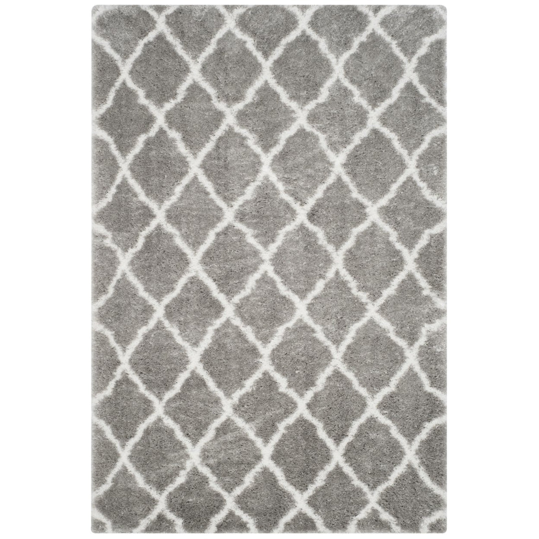 SAFAVIEH Indie Shag Collection SGI322B Grey / Ivory Rug Image 1