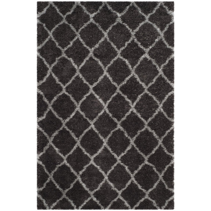 SAFAVIEH Indie Shag Collection SGI322D Dark Grey/Grey Rug Image 1