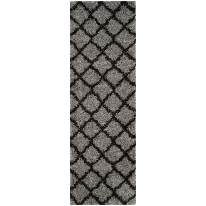 SAFAVIEH Indie Shag Collection SGI322S Grey/Dark Grey Rug Image 3