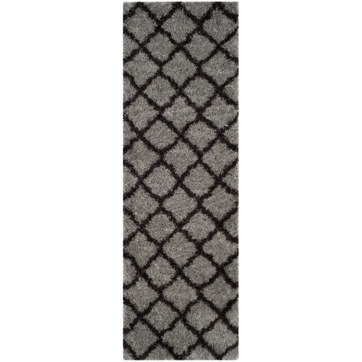 SAFAVIEH Indie Shag Collection SGI322S Grey/Dark Grey Rug Image 1