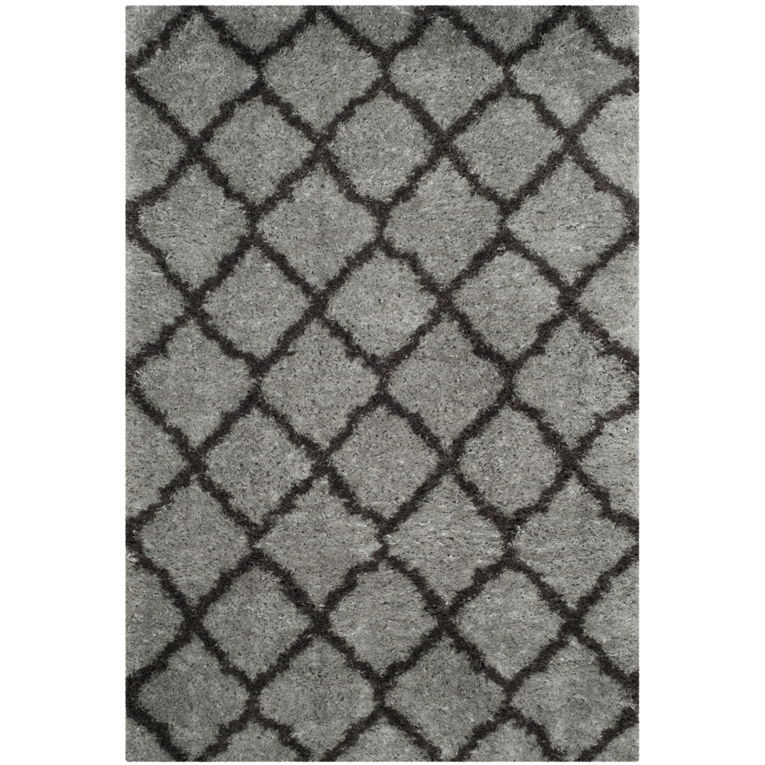 SAFAVIEH Indie Shag Collection SGI322S Grey/Dark Grey Rug Image 4