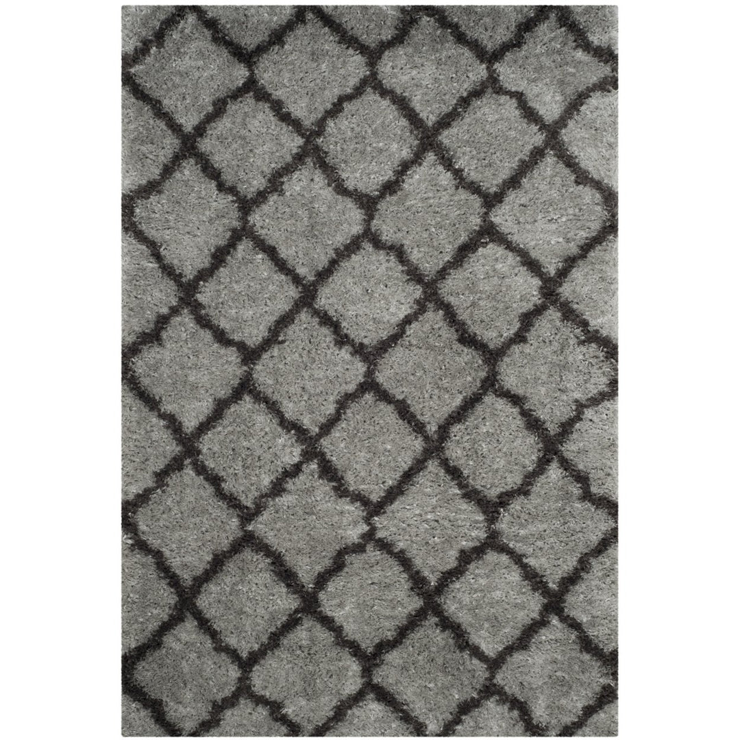 SAFAVIEH Indie Shag Collection SGI322S Grey/Dark Grey Rug Image 1