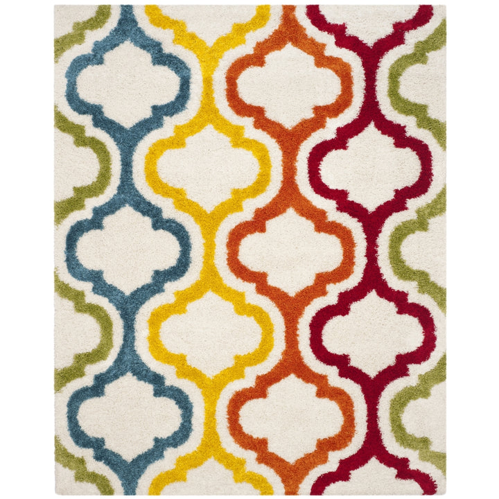 SAFAVIEH Kids Shag Collection SGK561A Ivory / Multi Rug Image 1