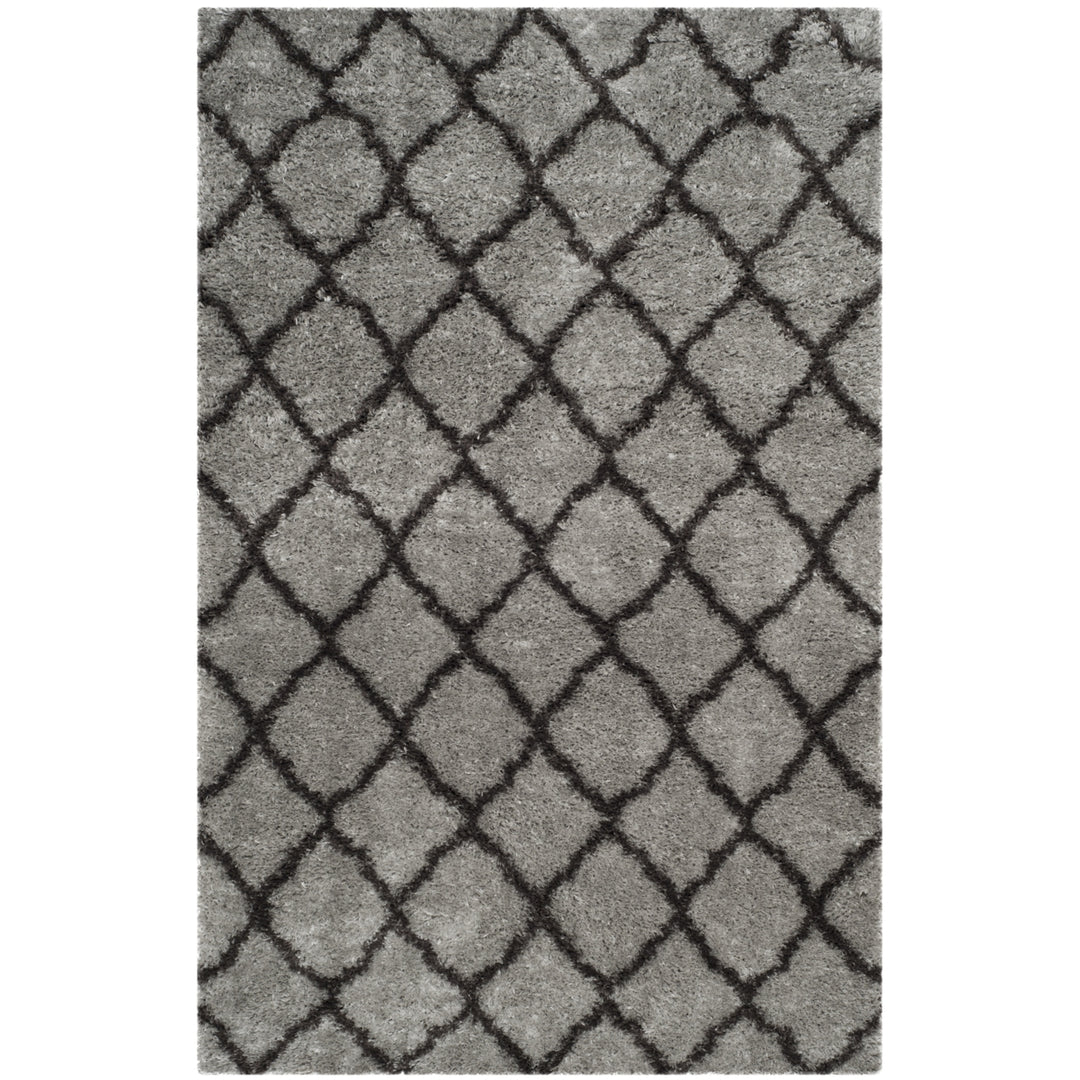 SAFAVIEH Indie Shag Collection SGI322S Grey/Dark Grey Rug Image 5