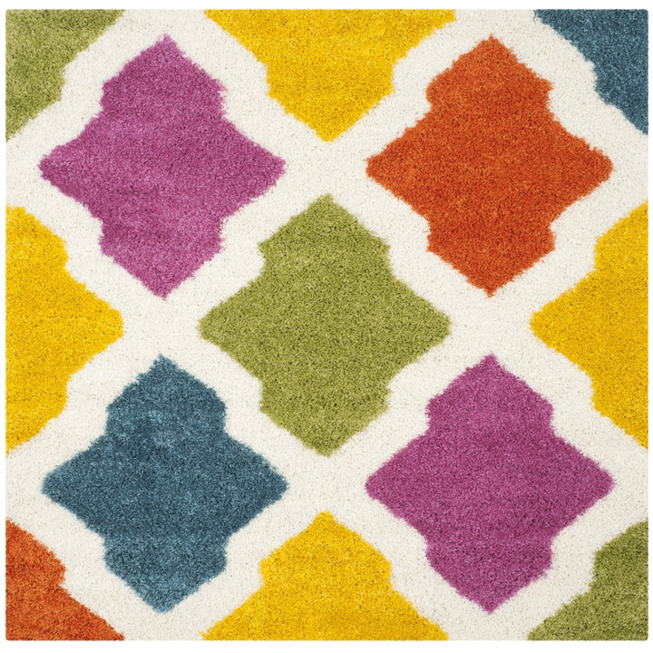 SAFAVIEH Kids Shag Collection SGK562A Ivory / Multi Rug Image 6