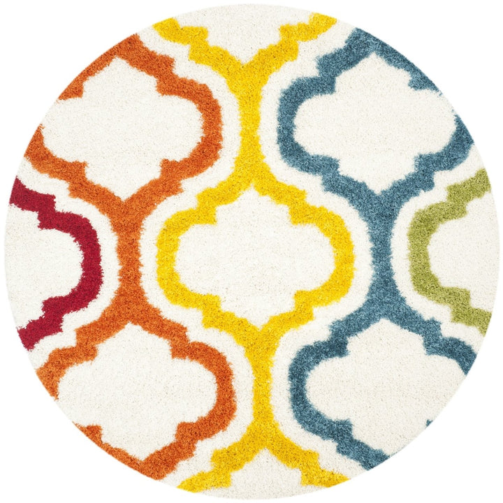 SAFAVIEH Kids Shag Collection SGK561A Ivory / Multi Rug Image 1