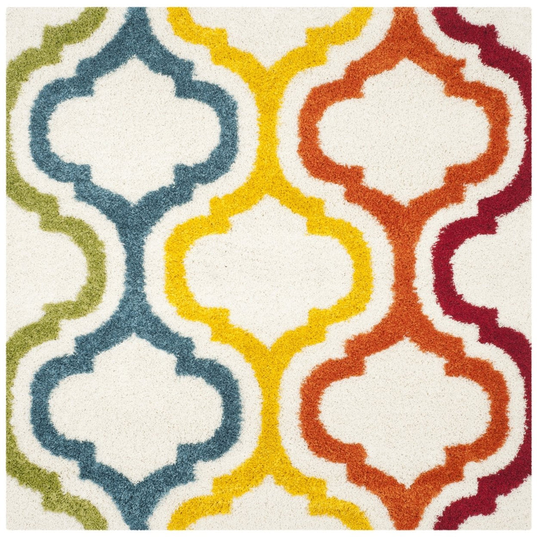 SAFAVIEH Kids Shag Collection SGK561A Ivory / Multi Rug Image 1