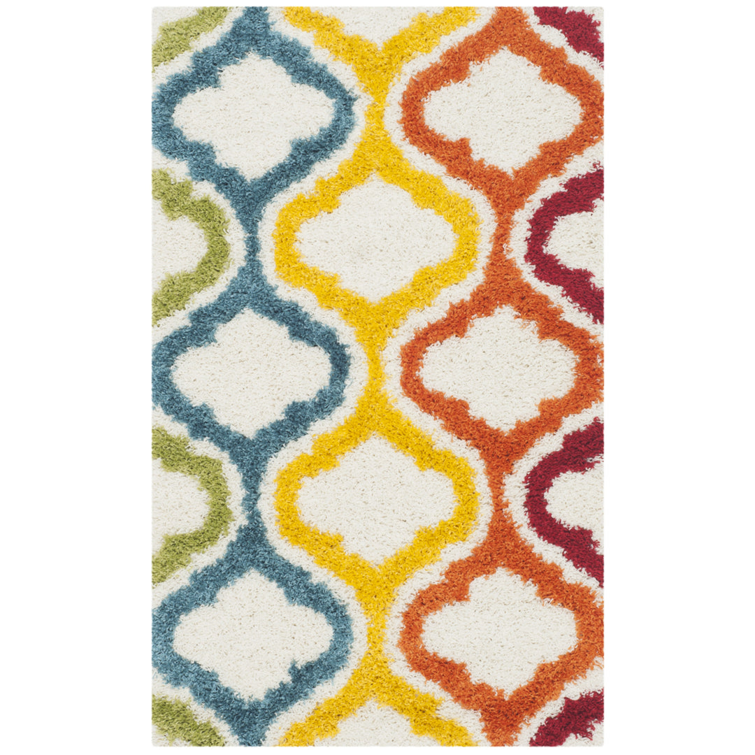 SAFAVIEH Kids Shag Collection SGK561A Ivory / Multi Rug Image 1