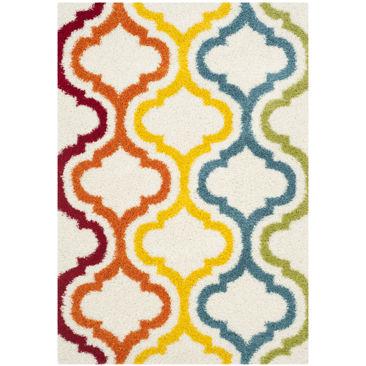 SAFAVIEH Kids Shag Collection SGK561A Ivory / Multi Rug Image 9