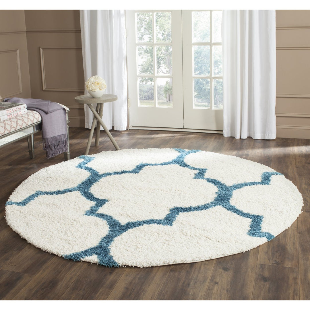 SAFAVIEH Kids Shag Collection SGK566C Ivory / Blue Rug Image 2