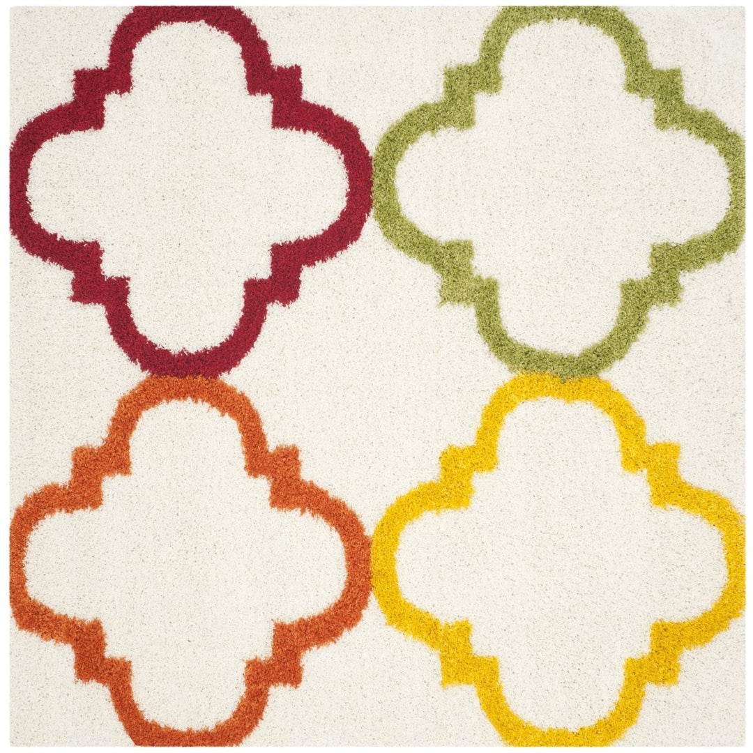 SAFAVIEH Kids Shag Collection SGK563A Ivory / Multi Rug Image 1