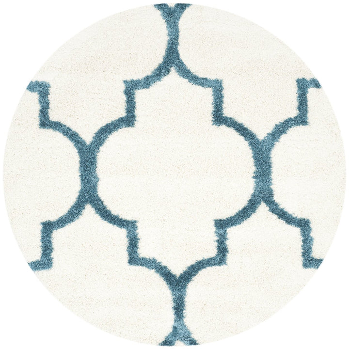 SAFAVIEH Kids Shag Collection SGK566C Ivory / Blue Rug Image 1