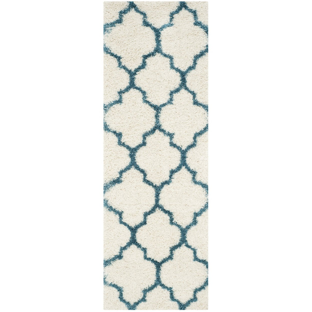 SAFAVIEH Kids Shag Collection SGK566C Ivory / Blue Rug Image 1