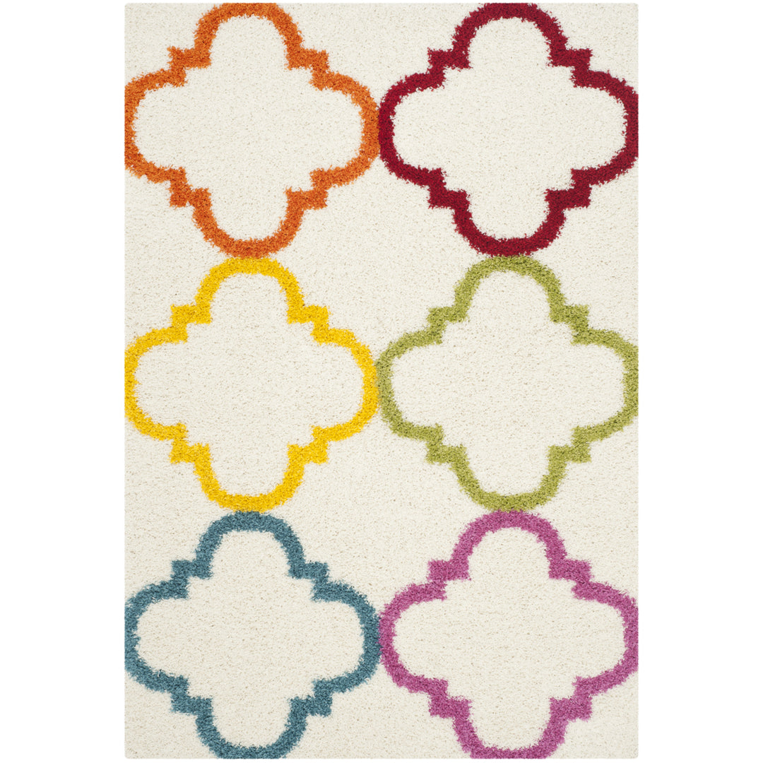 SAFAVIEH Kids Shag Collection SGK563A Ivory / Multi Rug Image 9