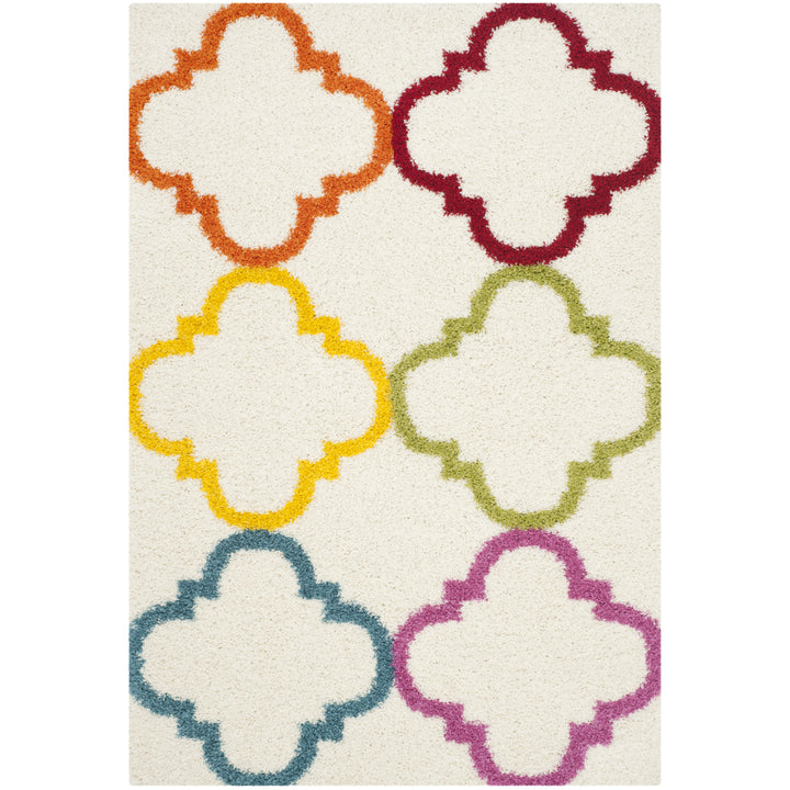 SAFAVIEH Kids Shag Collection SGK563A Ivory / Multi Rug Image 9