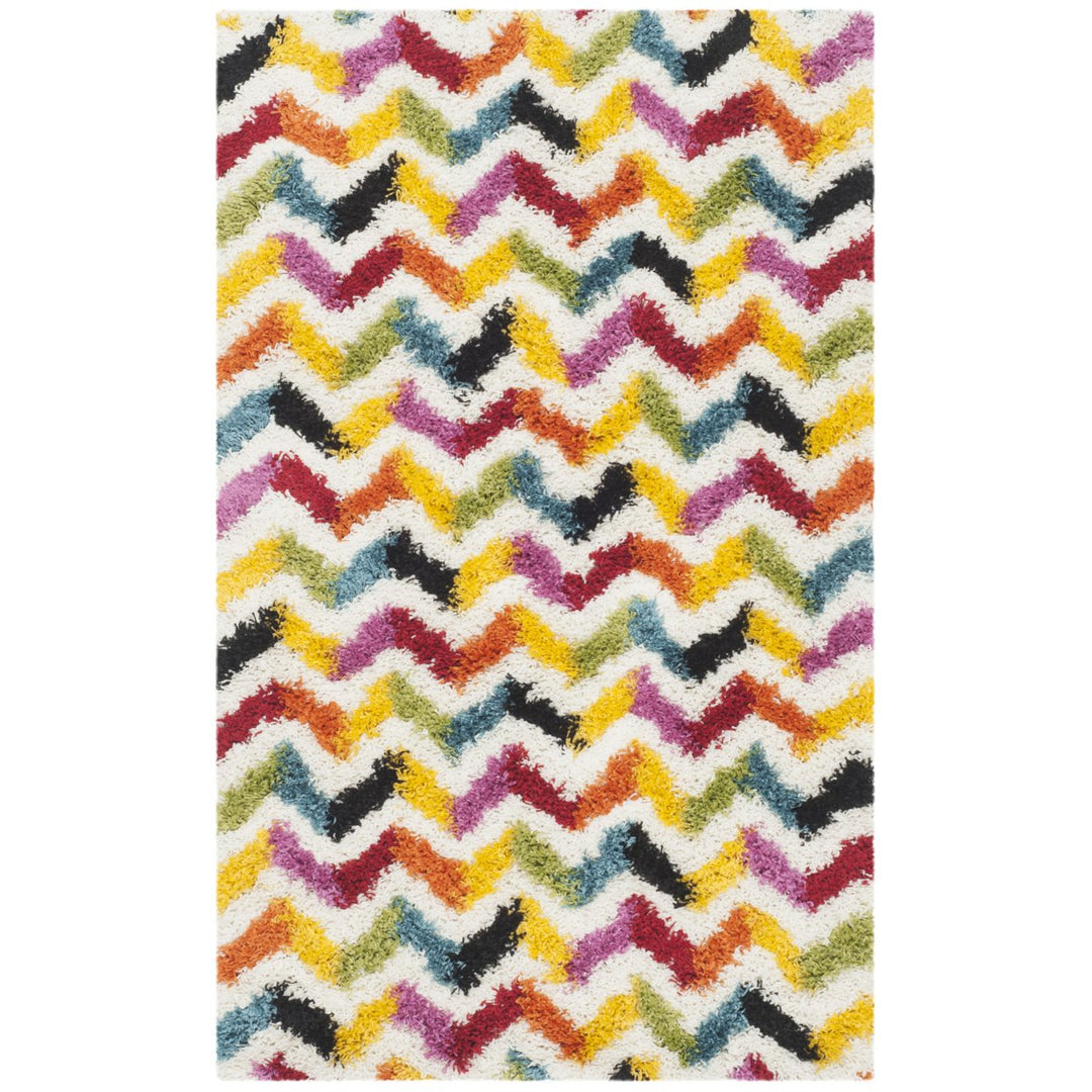 SAFAVIEH Kids Shag Collection SGK565A Ivory / Multi Rug Image 10