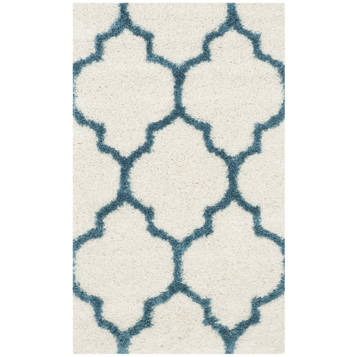 SAFAVIEH Kids Shag Collection SGK566C Ivory / Blue Rug Image 1