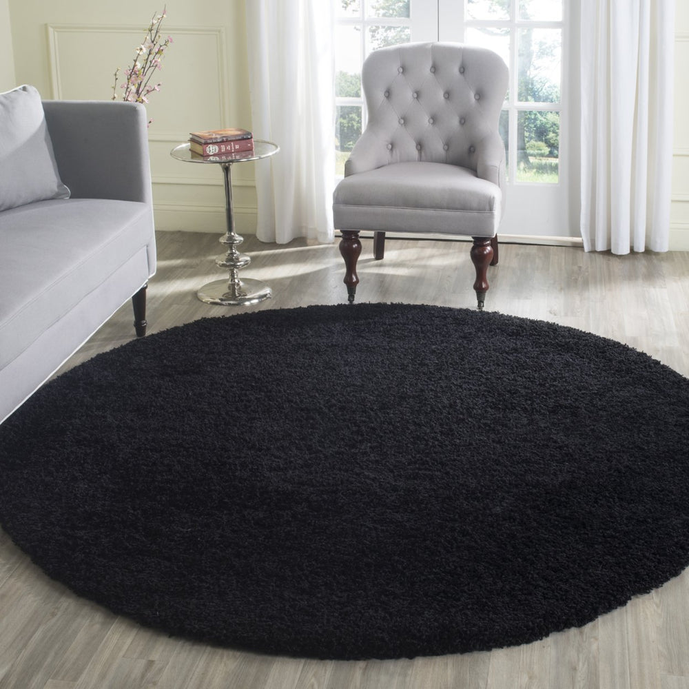 SAFAVIEH Laguna Shag Collection SGL303L Black Rug Image 2