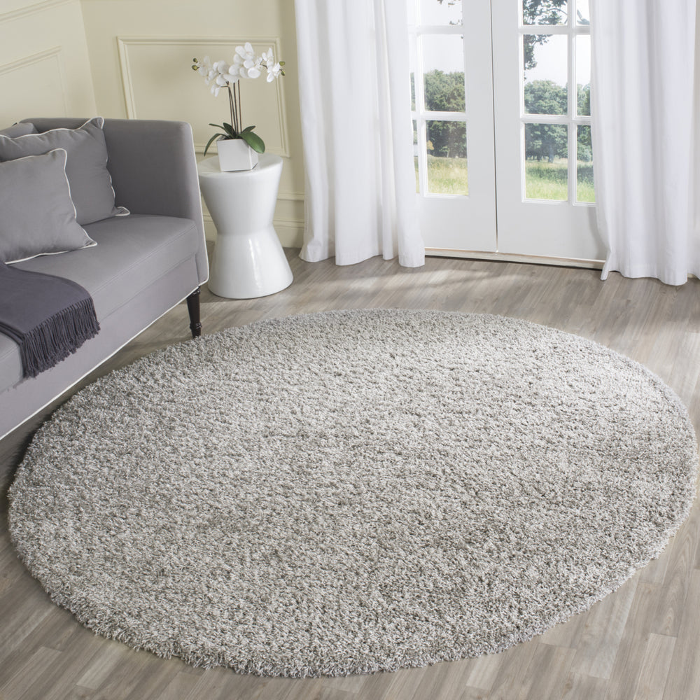 SAFAVIEH Laguna Shag Collection SGL303S Silver Rug Image 2