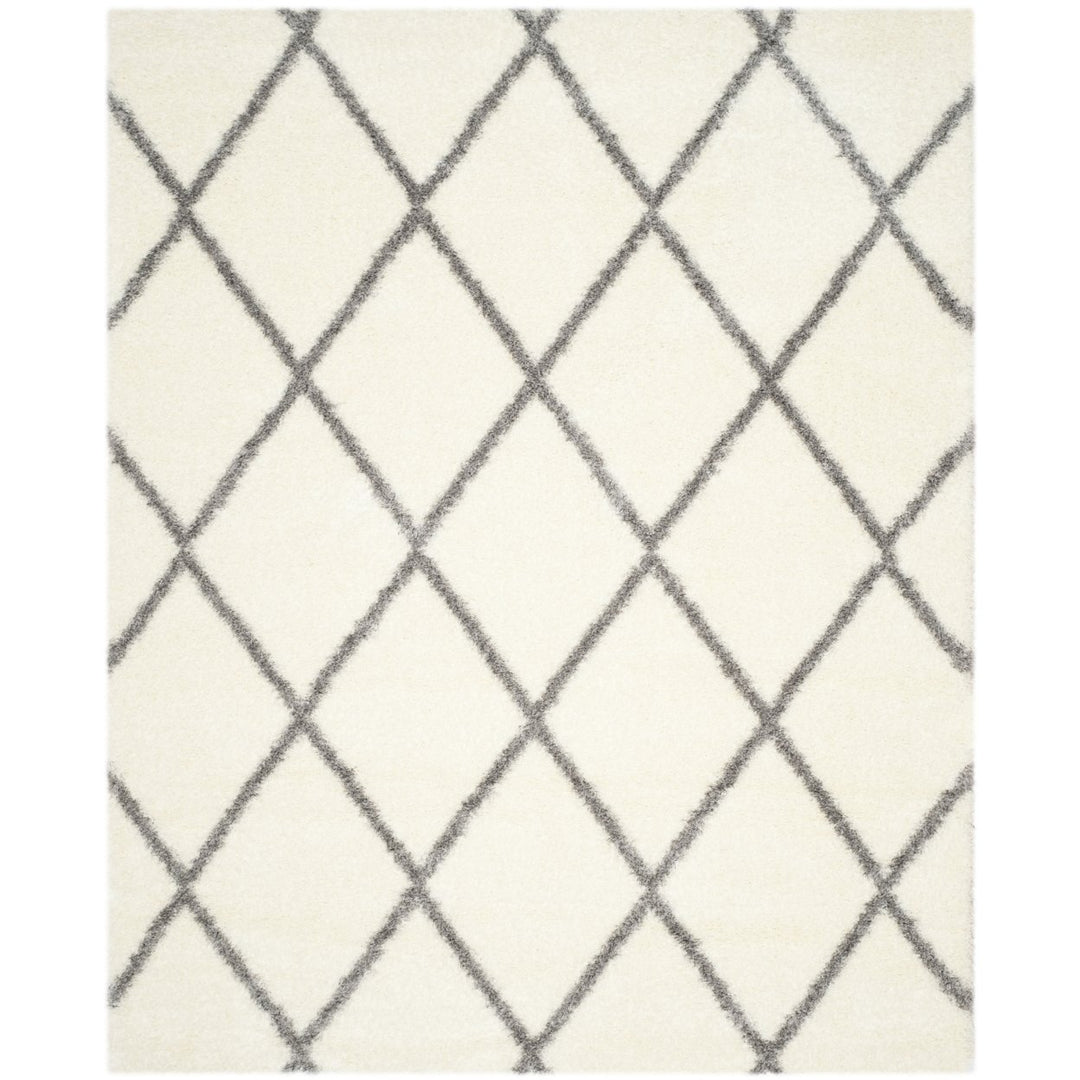 SAFAVIEH Montreal Shag Collection SGM831B Ivory/Grey Rug Image 1