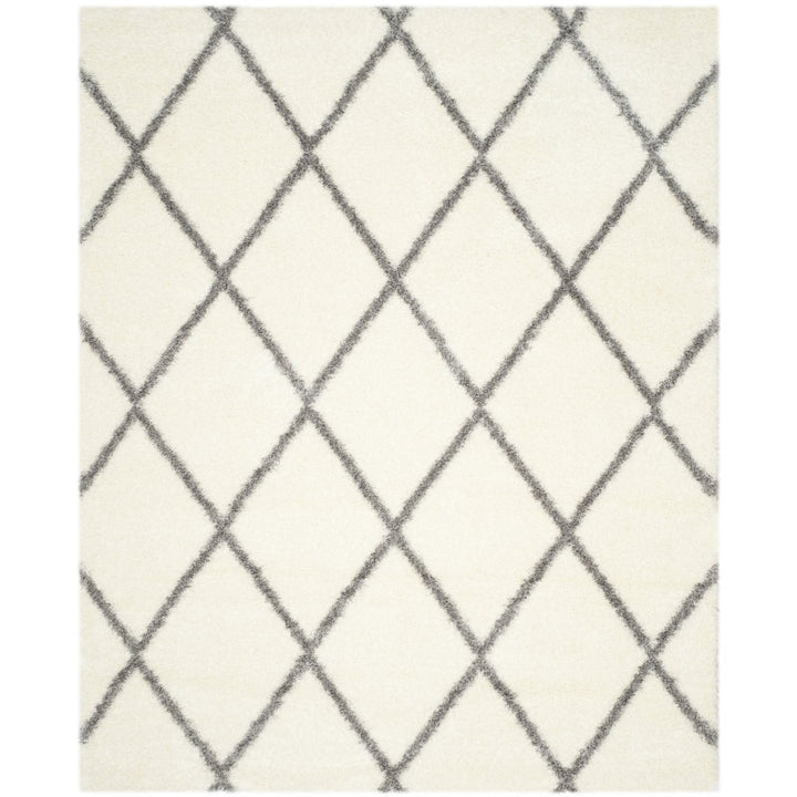 SAFAVIEH Montreal Shag Collection SGM831B Ivory/Grey Rug Image 1