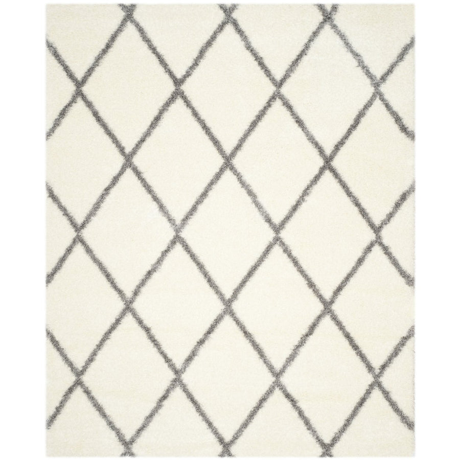 SAFAVIEH Montreal Shag Collection SGM831B Ivory/Grey Rug Image 1