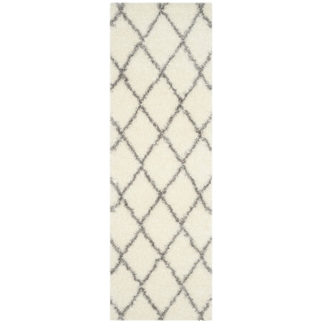 SAFAVIEH Montreal Shag Collection SGM831B Ivory/Grey Rug Image 1