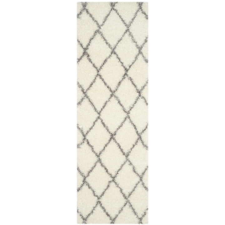 SAFAVIEH Montreal Shag Collection SGM831B Ivory/Grey Rug Image 1