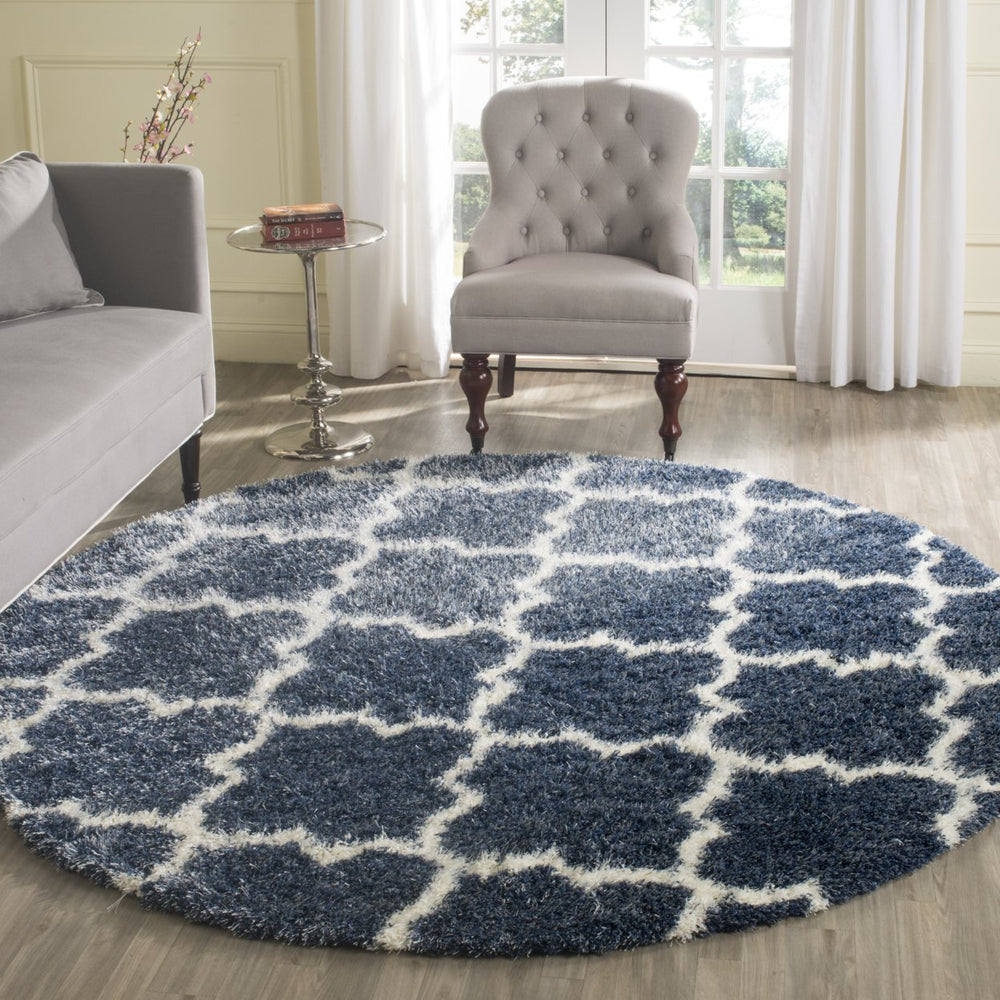 SAFAVIEH Montreal Shag Collection SGM832A Blue/Ivory Rug Image 2