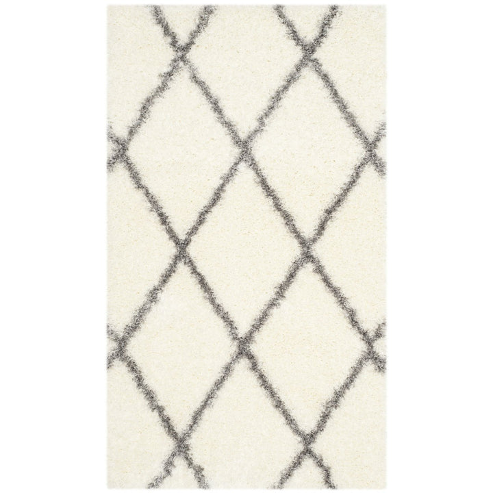 SAFAVIEH Montreal Shag Collection SGM831B Ivory/Grey Rug Image 1