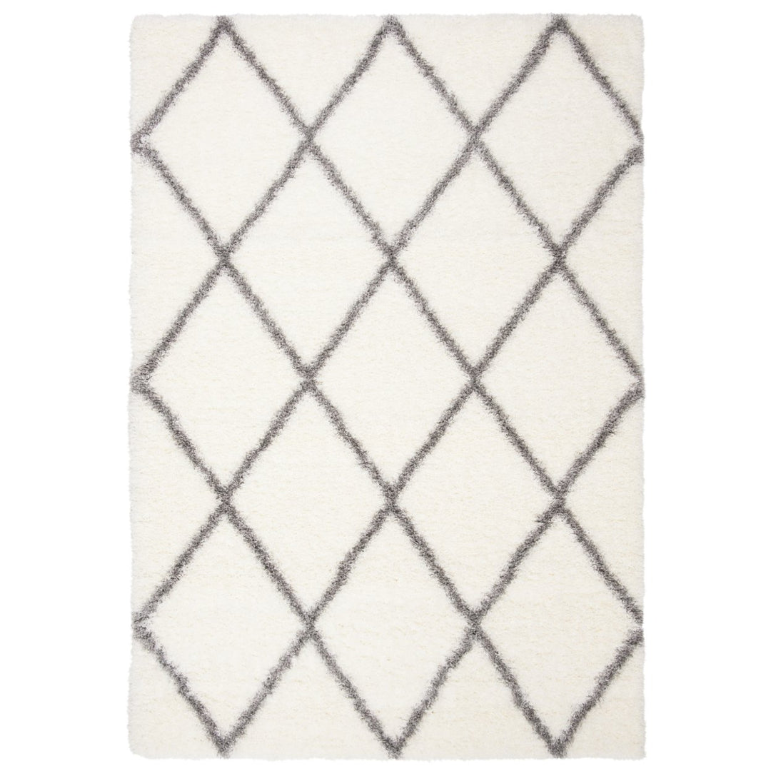 SAFAVIEH Montreal Shag Collection SGM831B Ivory/Grey Rug Image 1