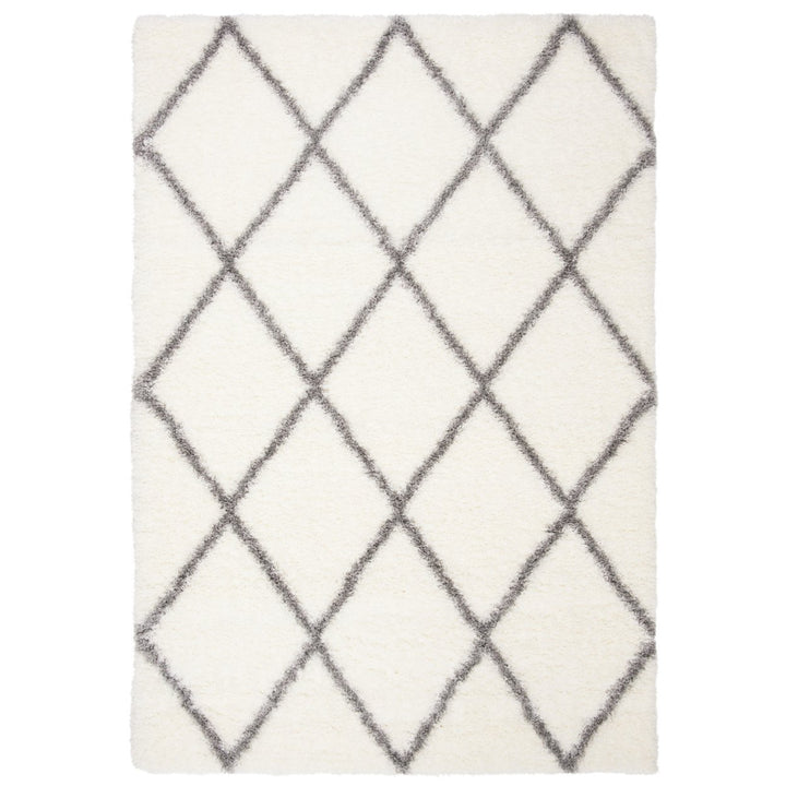 SAFAVIEH Montreal Shag Collection SGM831B Ivory/Grey Rug Image 1