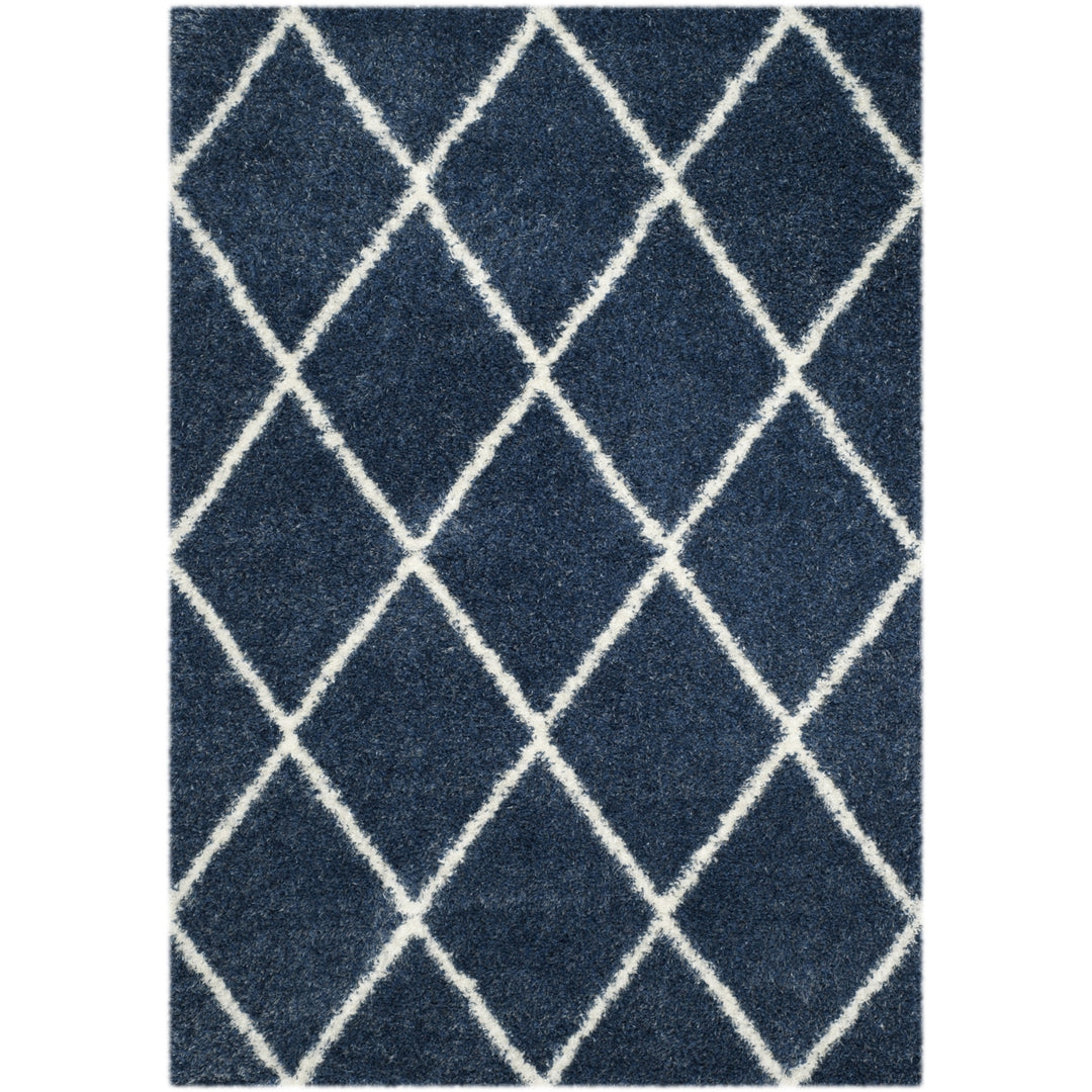 SAFAVIEH Montreal Shag Collection SGM831A Blue/Ivory Rug Image 9