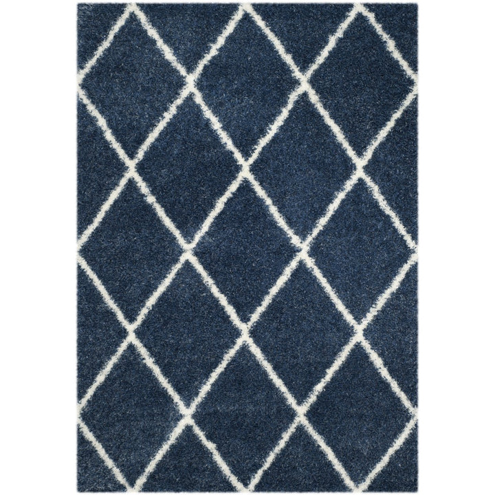 SAFAVIEH Montreal Shag Collection SGM831A Blue/Ivory Rug Image 1