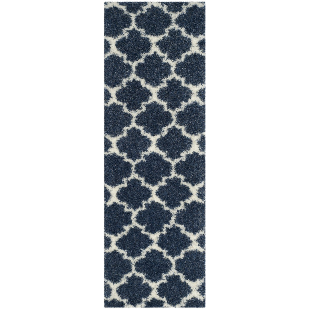 SAFAVIEH Montreal Shag Collection SGM832A Blue/Ivory Rug Image 1