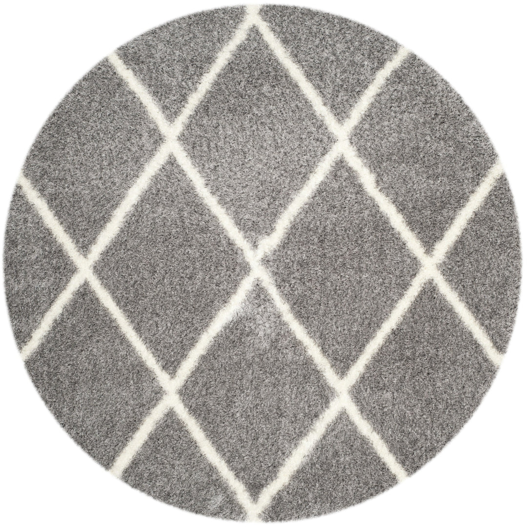 SAFAVIEH Montreal Shag Collection SGM831D Grey/Ivory Rug Image 4